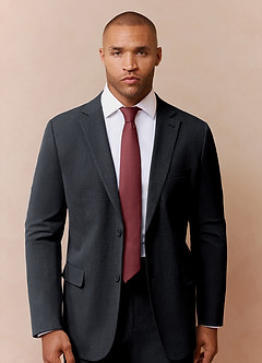 front Stretch Satin Skinny Tie