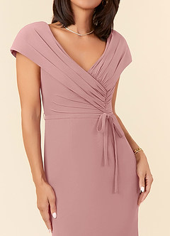 Azazie Bailora Final Sale Dusty Rose Mermaid Ruched Chiffon Dress image5