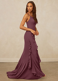 Christian Siriano Bridal for Azazie 1006 Bridesmaid Dresses Sangria Mermaid Ruched Chiffon Dress image5