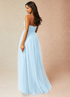 Azazie Roni Bridesmaid Dresses Sky Blue A-Line Sweetheart Neckline Tulle Convertible Dress image3
