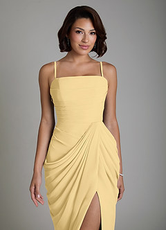 Azazie Nyra Bridesmaid Dresses Butter Sheath Corset Chiffon Dress image3