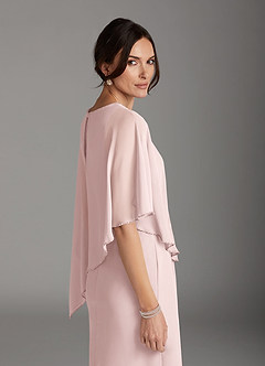 Azazie Sparrow Mother of the Bride Dresses Blushing Pink Sheath Sequins Chiffon Dress image5