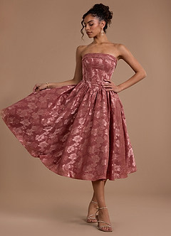 Sadie Vintage Rose Midi Dress | Azazie