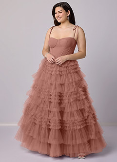 Barbie ♥ Azazie Bridesmaid Dresses Cedar Rose A-Line Sweetheart Neckline Tulle Dress image8
