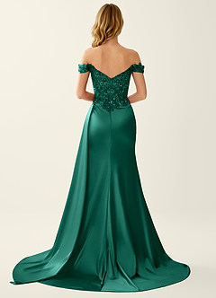 Nerine Dark Green Lace Corset Lace Up Back Mermaid Prom Dress image7