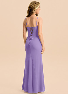 Azazie Sorrel Junior Meerjungfrau-Linie Plissee Chiffon Kleid Tahiti image2