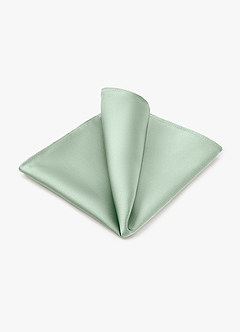 front Matching Stretch Satin Wide Tie & Pocket Square & Cuff Links Set