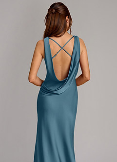 Azazie Cheryl Robes de demoiselle d'honneur Robe Sirène en Satin extensible Bermude image2