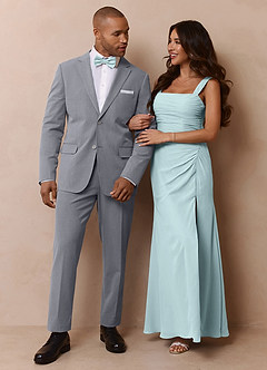 front Savile Grey Wool Blend Suit Vest