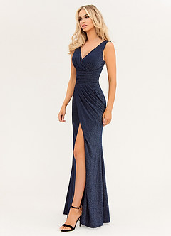 Dreaming About You Navy Blue Sparkly Maxi Dress image3