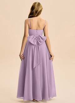 Azazie Bear Junior Jurk van Chiffon met A-Lijn Geplooid Blauweregen image2