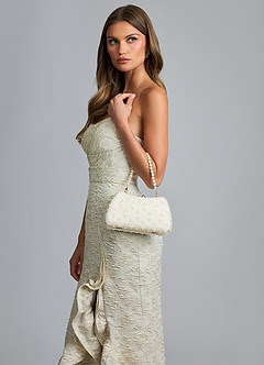 front Pearl Beaded Clutch