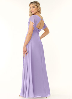 Azazie Rylee Bridesmaid Dresses Lilac A-Line Pleated Chiffon Dress image4