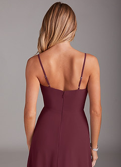 Azazie Breonna Bridesmaid Dresses Cabernet A-Line Sweetheart Neckline Chiffon Dress image6