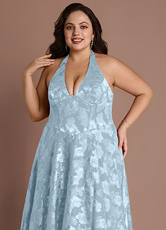 Isabeau Powder Blue Midi Dress image11