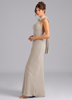 Azazie Velli Bridesmaid Dresses Frost Mermaid Bow Chiffon Dress image5