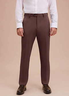 front Ethan Espresso Refined Weave Dress Pants