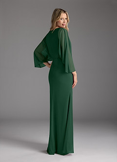 Azazie Ysabella Mère de la mariée Robes Robe Sirène en Maille Plissée Vert Foncé image10