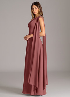 Azazie Tella Jurken voor bruidsmeisjes Jurk van Chiffon met A-Lijn One-Shoulder Amethist image5