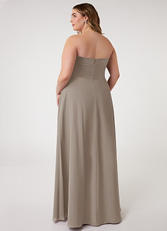 Azazie Arabella Allure Abiti da Damigella Abito Convertibile A-Line in Chiffon Scollo a Cuore Taupe image17