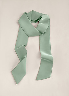 front Matching Color Stretch Satin Hair Scarf
