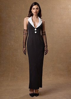 Victoria Black White Maxi Dress image1