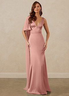 Christian Siriano Bridal for Azazie 1011 Bridesmaid Dresses Rosette Mermaid Bow Stretch Satin Dress image1