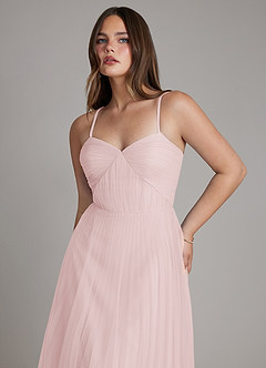 Azazie Teagan Bridesmaid Dresses Blushing Pink A-Line Sweetheart Neckline Tulle Dress image6