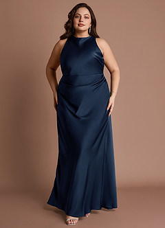 Evadne Navy Open Back Dress image10