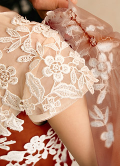 Azazie Dandelion Flower Girl Dresses Paprika Ball-Gown Lace Dress image8