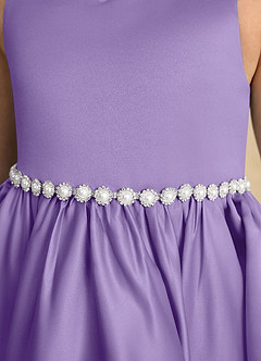 Azazie Julietta Flower Girl Dresses Tahiti Ball-Gown Convertible Tulle Dress image10