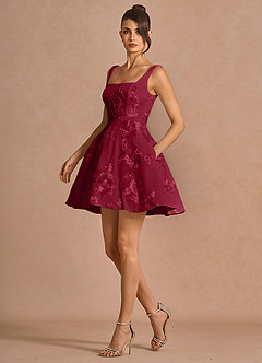 Brynn Burgundy Mini Dress image3