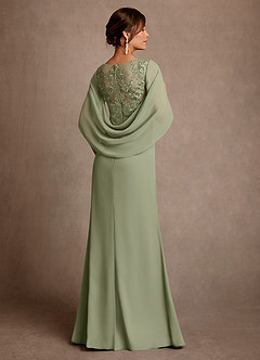 Azazie Santa Clara Kleider für die Brautmutter A-Linie Spitze Kleid Pistazie image2