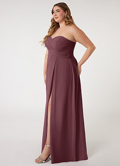 Azazie Arabella Allure Bridesmaid Dresses Sangria A-Line Sweetheart Neckline Chiffon Convertible Dress image12