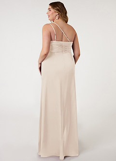 Azazie Eren Brautjungfernkleider Meerjungfrau-Linie One-Shoulder Stretch-Satin Kleid Alabaster Weiß image14