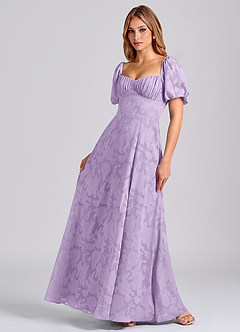 Azazie Mirian Suknie dla druhen Linia A Dekolt w kształcie serca Kwiatowe wypalenie Do ziemi Sukienka image3