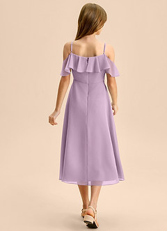 Azazie Kamilla Junior Klä av A-Line i Chiffong Av axeln image2