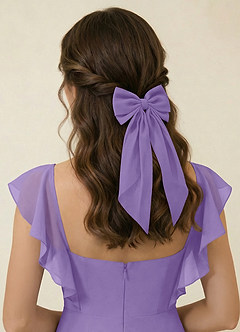 front Matching Color Chiffon Bow Hair Clip