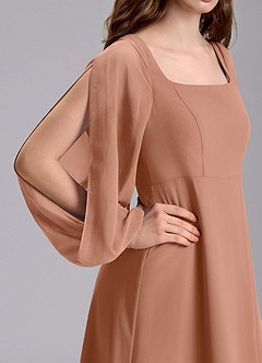 Azazie Bondi Junior Robe Trapèze en Mousseline de soie Blouson Bronze image8