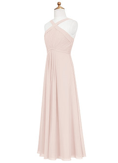 Azazie Anthea Junior Rose Petal Pleated Chiffon Dress image8