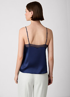 front Koszulka na ramiączkach z jedwabiu 100% nadająca się do prania