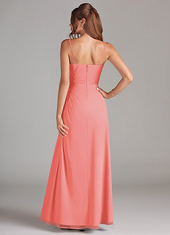 Azazie Aliani Bridesmaid Dresses Coral Sheath Strapless Chiffon Convertible Dress image3