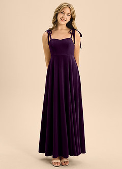 Azazie Rosey Junior Robe Trapèze en velours Encolure en Forme de Cœur Grain De Raisin image5