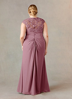 Azazie Birdie Mother of the Bride Dresses Vintage Mauve A-Line Queen Anne Sequins Chiffon Dress image8