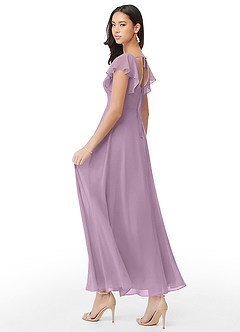 Azazie Bondi Šaty pro družičky A-Line S volánky Šifón Délka po kotníky Šaty image4