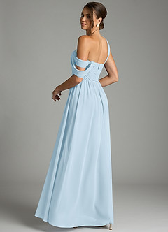 Azazie Kassandra Bridesmaid Dresses Sky Blue A-Line Off the Shoulder Chiffon Dress image6