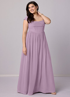 Barbie ♥ Azazie Bridesmaid Dresses Wisteria A-Line Corset Chiffon Dress image11