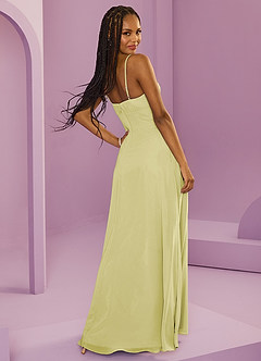 Barbie ♥ Azazie Jurken voor bruidsmeisjes Jurk van Chiffon met A-Lijn met Zakken Citroensorbet image11