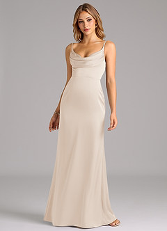 Azazie Aimee Bridesmaid Dresses White Alabaster A-Line Sweetheart Neckline Stretch Satin Dress image4