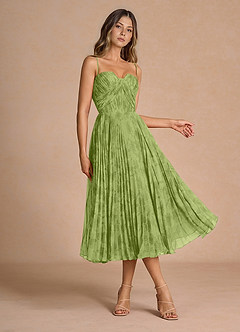 Lyanna Green Multi Pleated Midi Dress image2